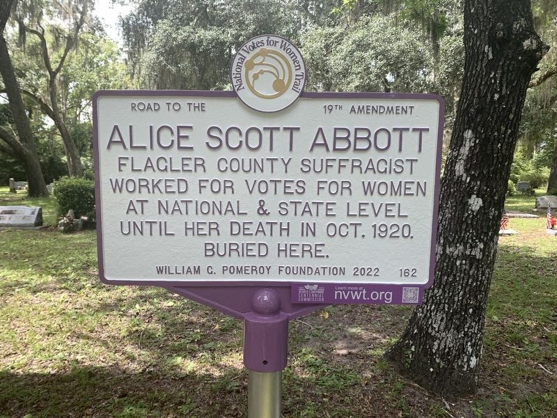 Alice Scott Abbott Marker image. Click for full size.