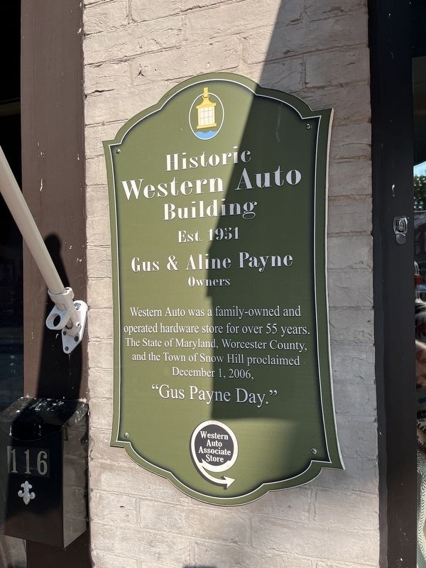 Historic Western Auto Building Marker. Click for full size. Historic Western Auto Building Marker image. Click for full size.