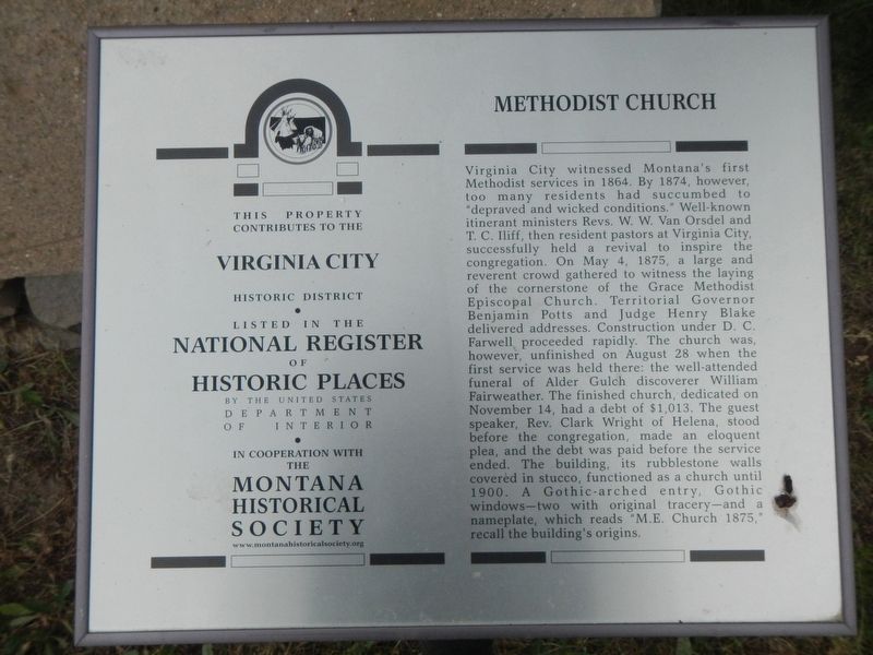 Methodist Church Marker image. Click for full size.
