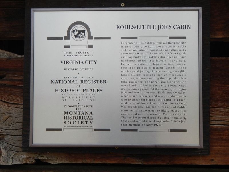 Kohl's/Little Joe's Cabin Marker image. Click for full size.