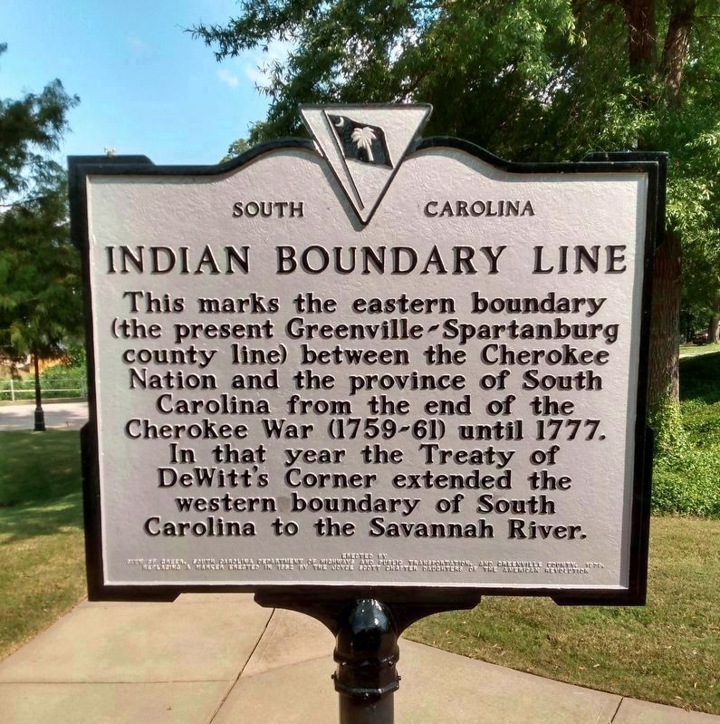Indian Boundary Line Marker (after refurbishing) image. Click for full size.
