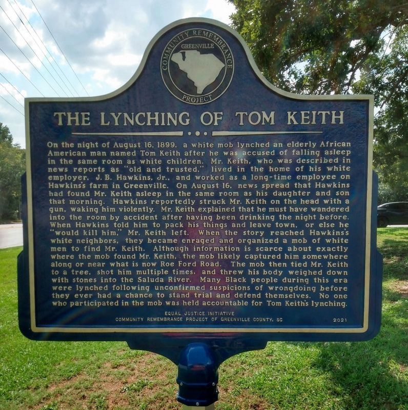 Lynching of Tom Keith Marker image. Click for full size.