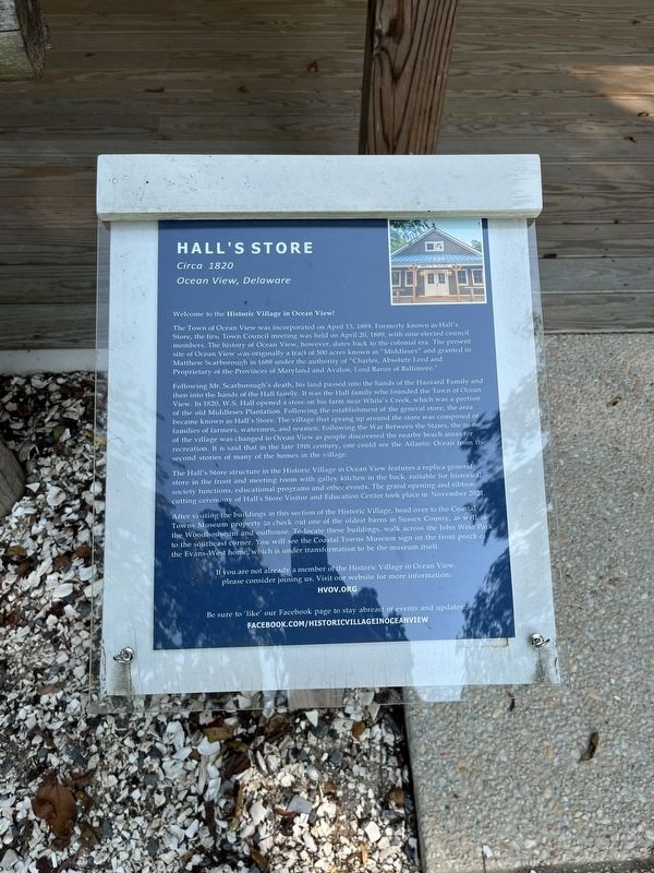 Hall's Store Marker image. Click for full size.