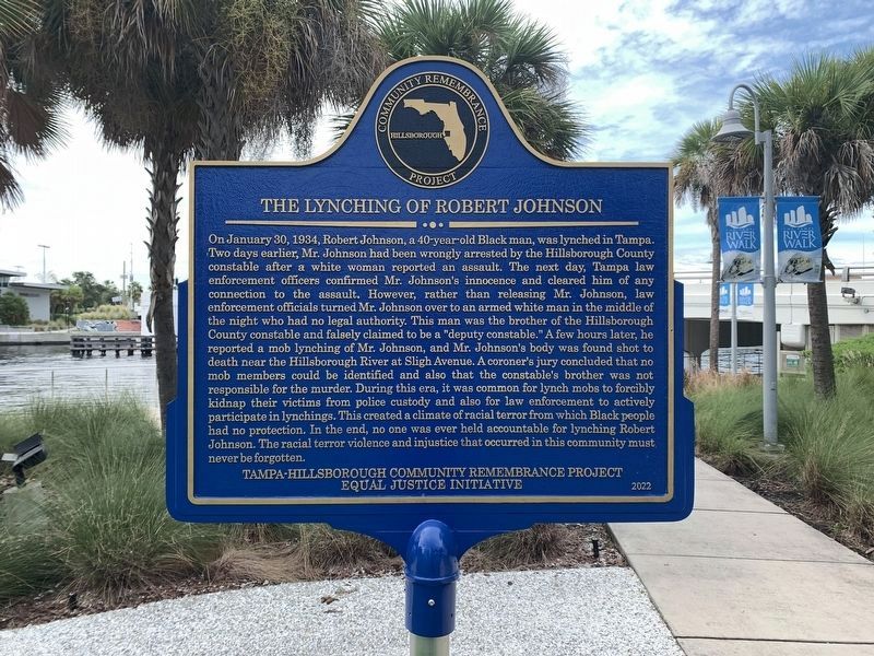 The Lynching of Robert Johnson marker image. Click for full size.