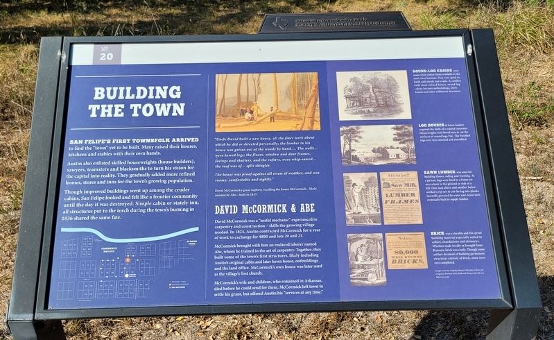Building the Town Marker. Click for full size. Building the Town Marker image. Click for full size.