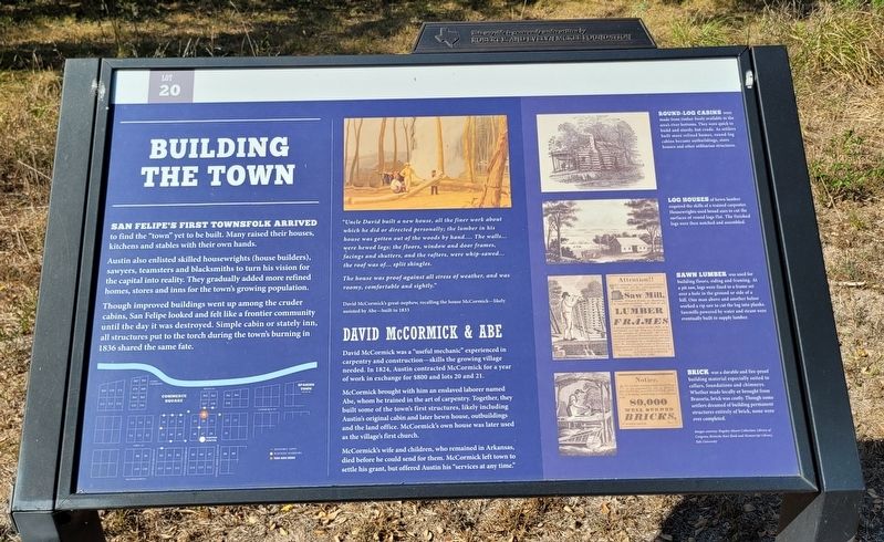 Building the Town Marker image. Click for full size.