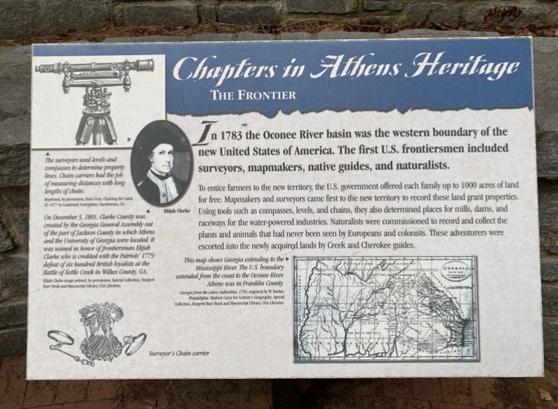 Chapters in Athens Heritage Marker image. Click for full size.