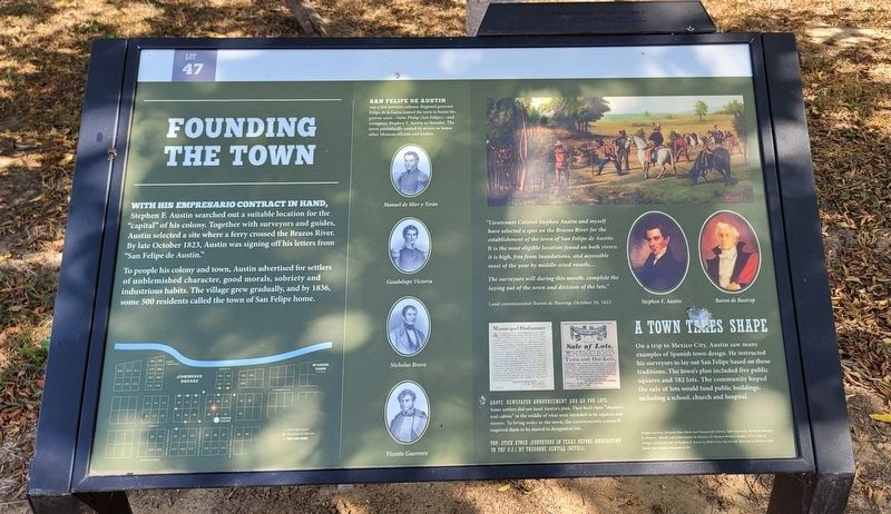 Founding the Town Marker image. Click for full size.