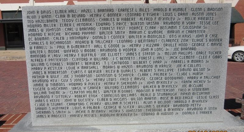 Dedicated to those who have served (East Marker Back Side) image. Click for full size.