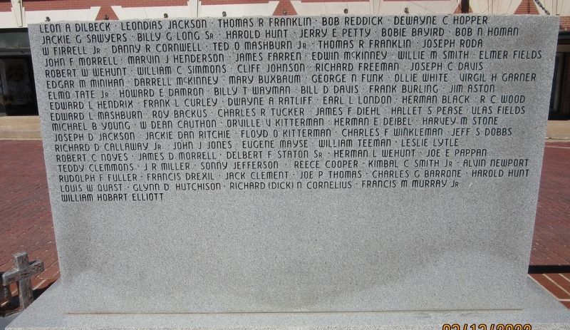 Dedicated to those who have served (West Marker Back Side) image. Click for full size.