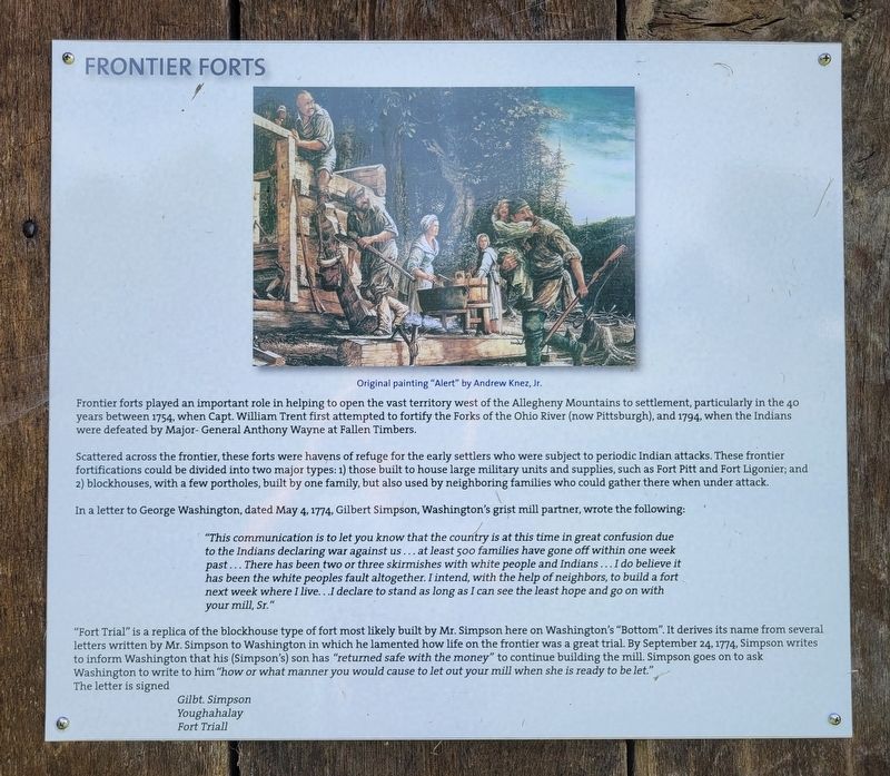 Frontier Forts Marker image. Click for full size.