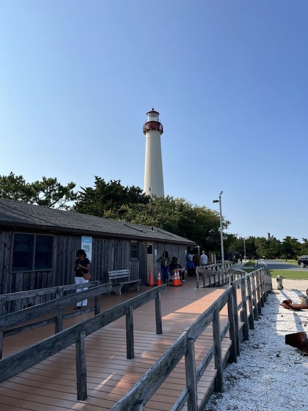 A view of the lighthouse from the visitor center image. Click for full size.