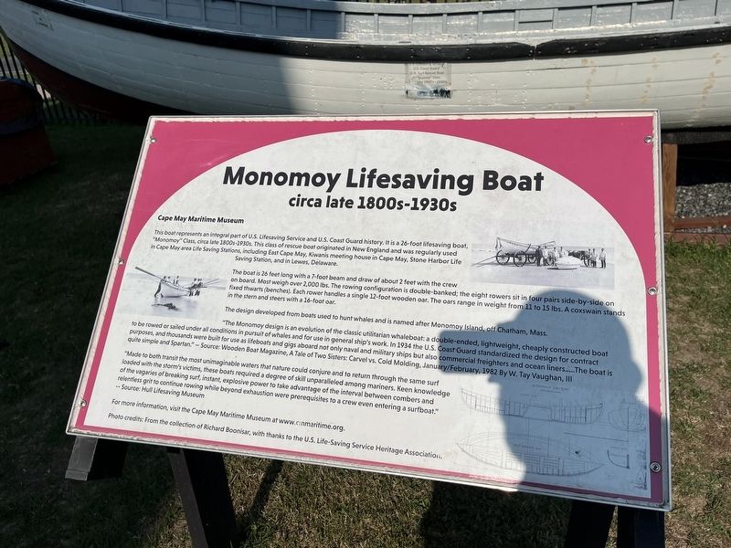 Monomoy Lifesaving Boat Marker image. Click for full size.