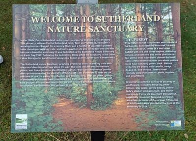 Welcome to Sutherland Nature Sanctuary Marker image. Click for full size.