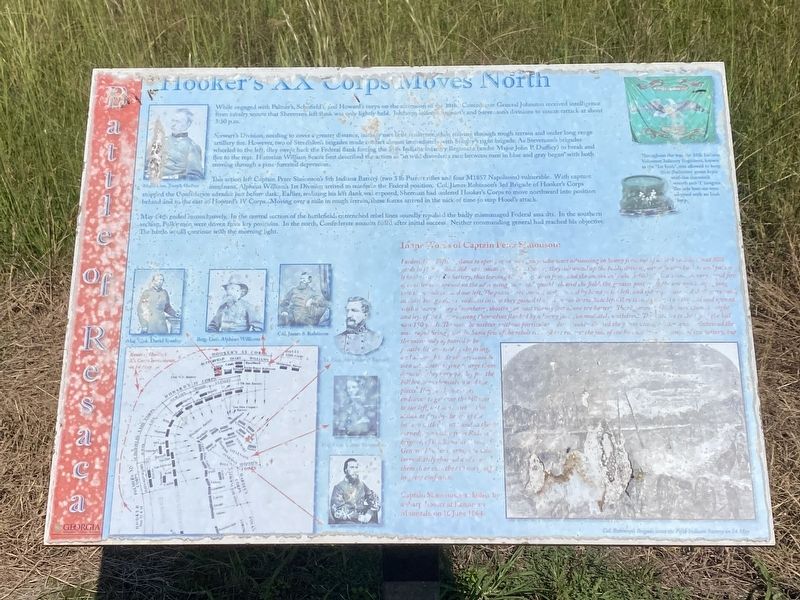 Hooker's XX Corps Moves North Marker image. Click for full size.