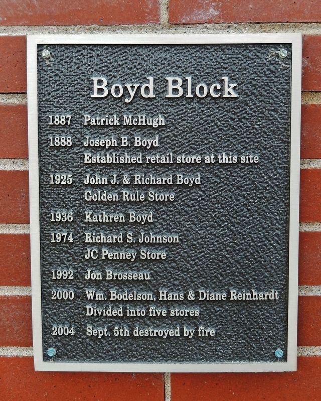 Boyd Block Marker image. Click for full size.