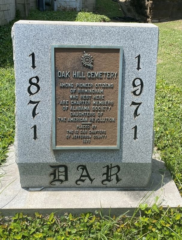 Oak Hill Cemetery Marker. Click for full size. Oak Hill Cemetery Marker image. Click for full size.