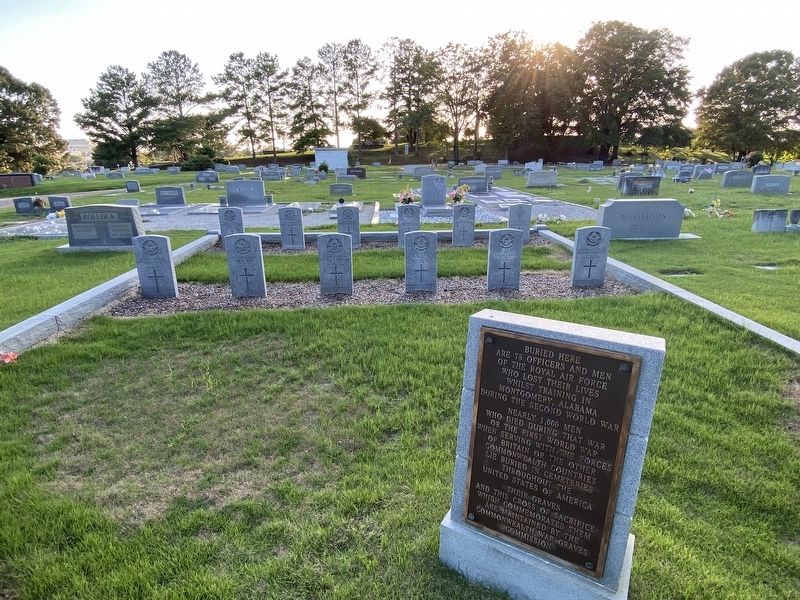 78 Officers and Men of The Royal Air Force who lost their lives while training in Montgomery, AL Marker image. Click for full size.