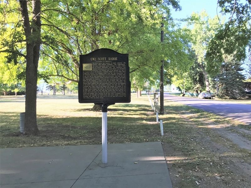 CW2 Scott Saboe / We Honor All Veterans Past, Present and Future Marker, from the south image. Click for full size.