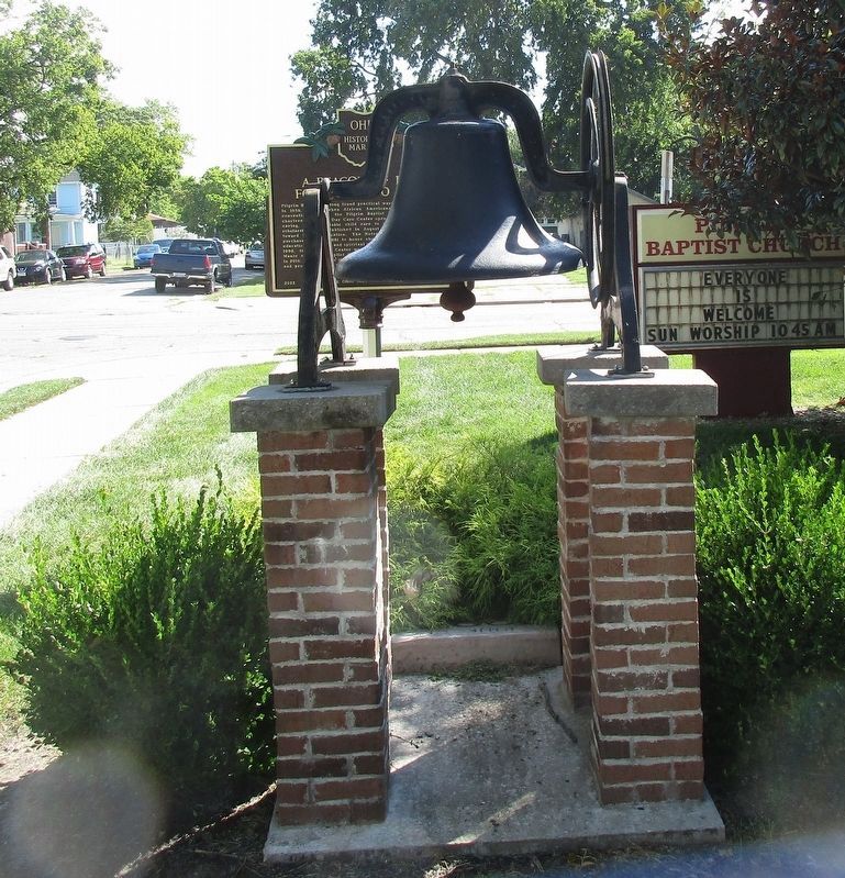 The Pilgrim Baptist Church Bell image. Click for full size.