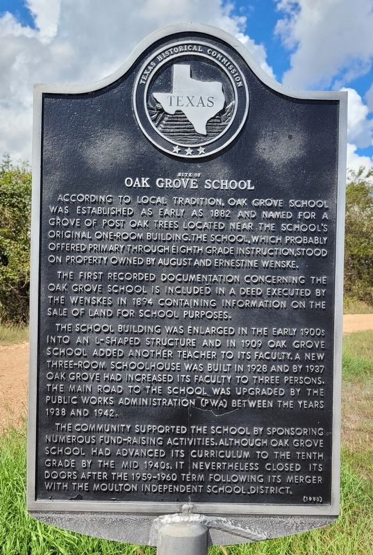 Site of Oak Grove School Marker. Click for full size. Site of Oak Grove School Marker image. Click for full size.