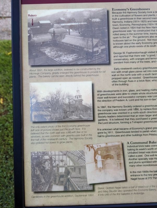 Greenhouse and Bakery Marker image. Click for full size.