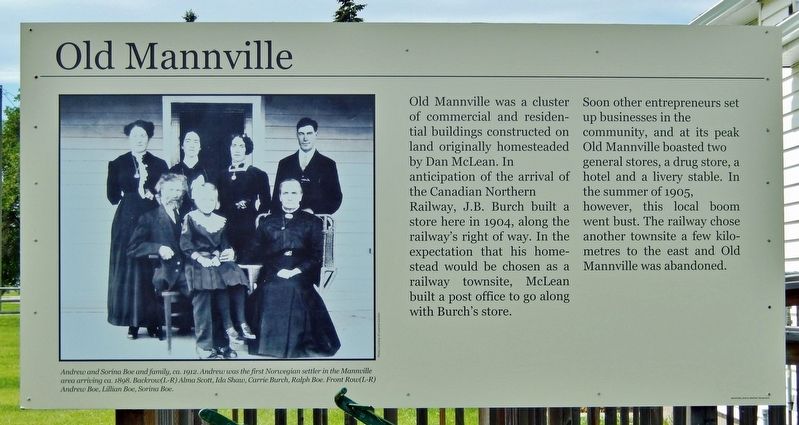 Old Mannville Marker image. Click for full size.