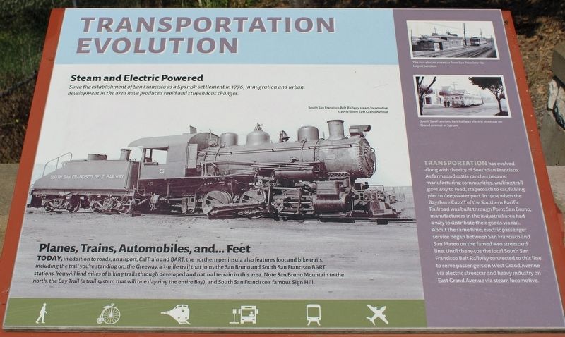 Transportation Evolution Marker image. Click for full size.