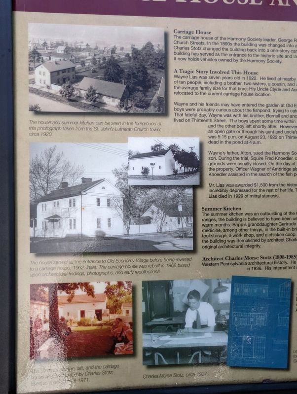 Carriage House and Summer Kitchen Marker image. Click for full size.