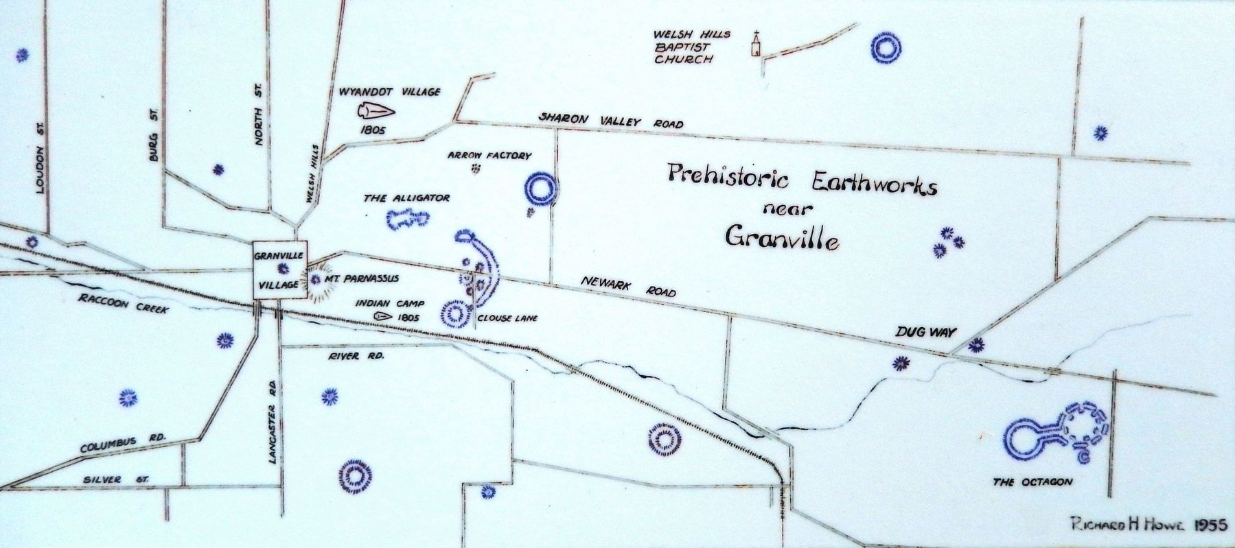 Marker detail: Prehistoric Earthworks near Granville image. Click for full size.