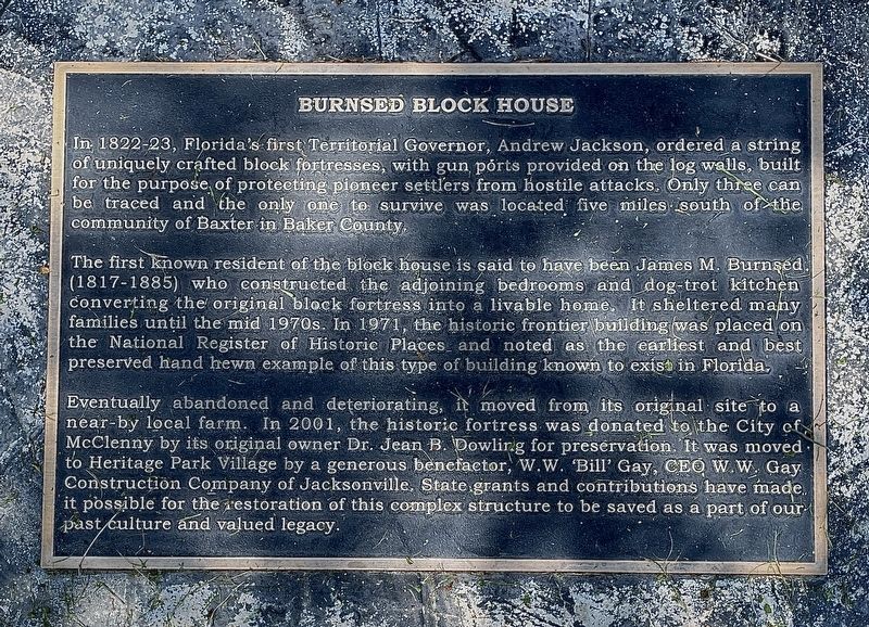 Burnsed Block House Marker image. Click for full size.