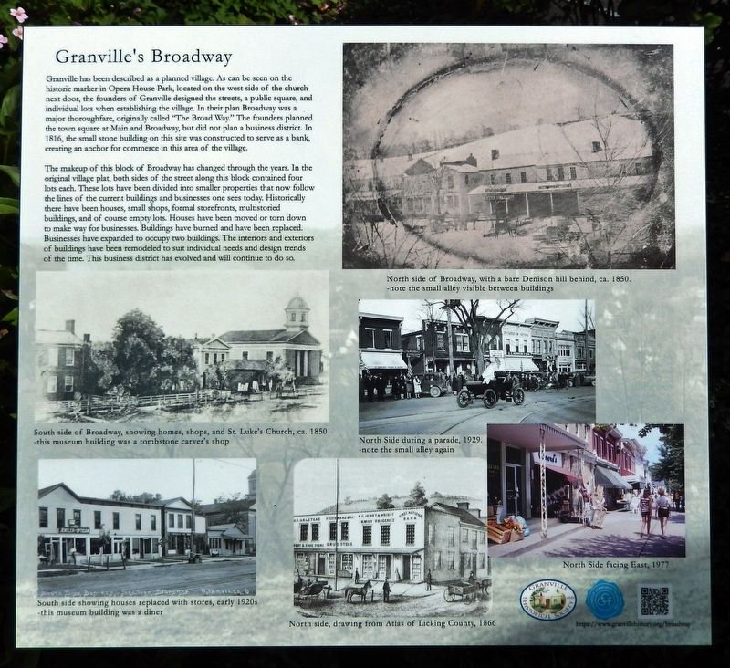 Granville's Broadway Marker image. Click for full size.