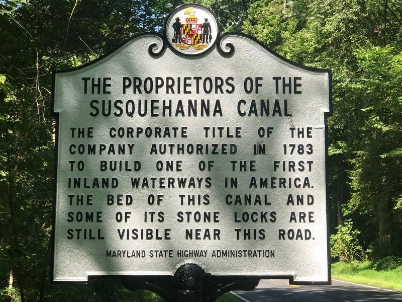 The Proprietors of the Susquehanna Canal Marker. Click for full size. The Proprietors of the Susquehanna Canal Marker image. Click for full size.