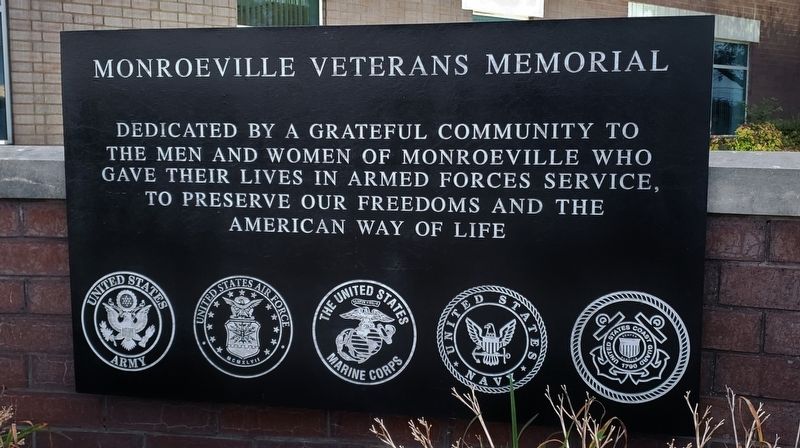 Monroeville Veterans Memorial. Click for full size. Monroeville Veterans Memorial image. Click for full size.