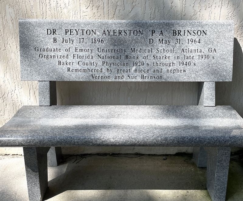 Dr. Payton Ayerston P.A. Brunson Marker image. Click for full size.