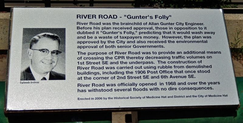 River Road  "Gunter's Folly" Marker image. Click for full size.