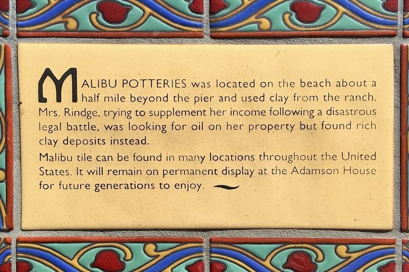 Malibu Potteries Marker image. Click for full size.