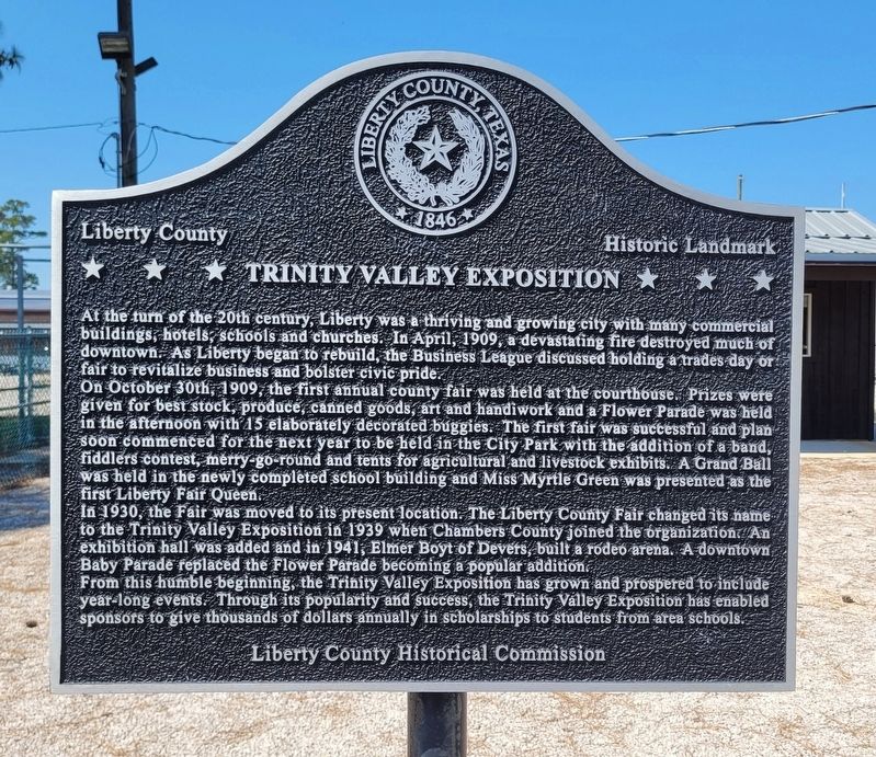 Trinity Valley Exposition Marker image. Click for full size.