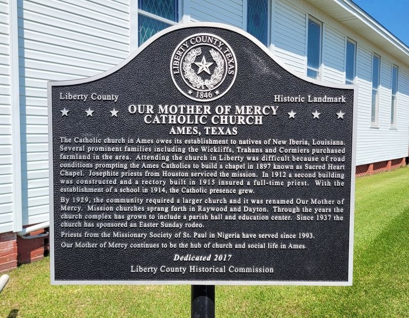 Our Mother of Mercy Catholic Church Marker image. Click for full size.