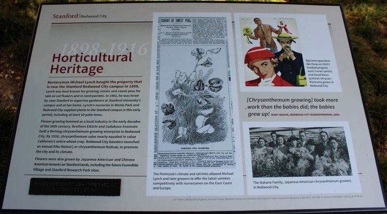 Horticultural Heritage Marker image. Click for full size.
