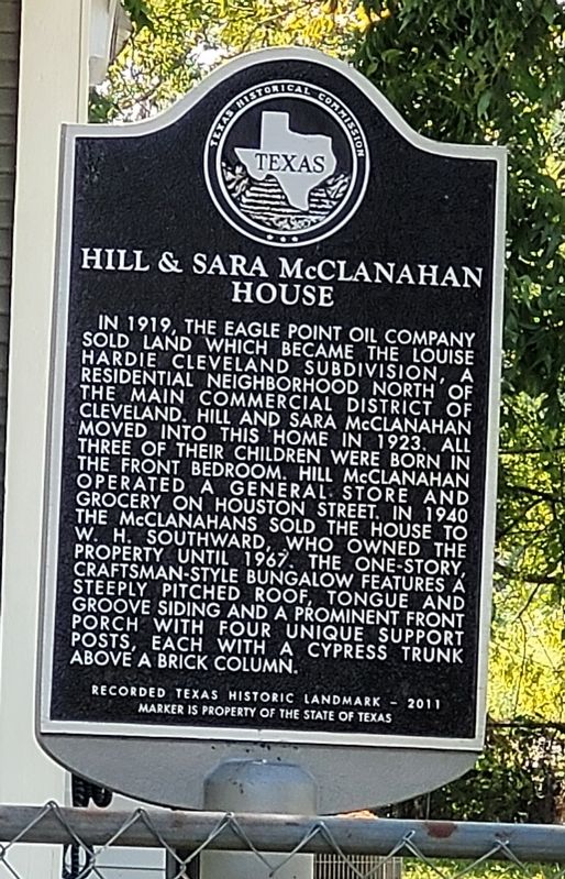 Hill & Sara McClanahan House Marker image. Click for full size.
