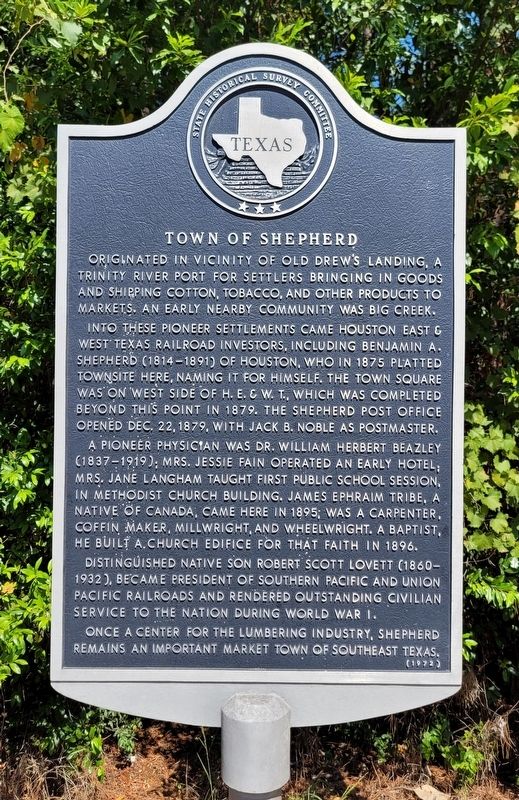 Town of Shepherd Marker image. Click for full size.
