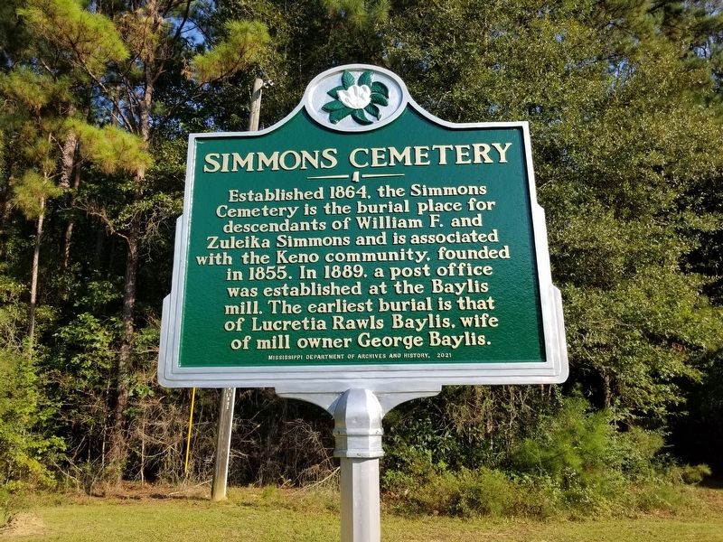 Simmons Cemetery Marker image. Click for full size.
