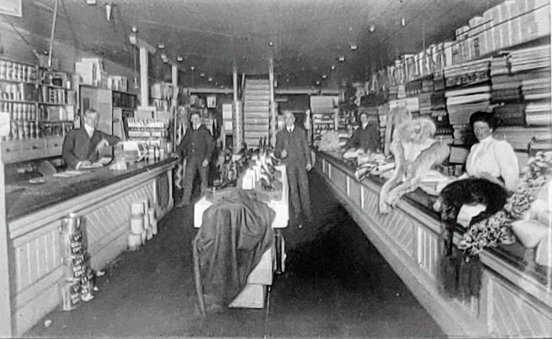 Marker detail: Ouimette Wright & Co. General Store, ca. 1906 image. Click for full size.