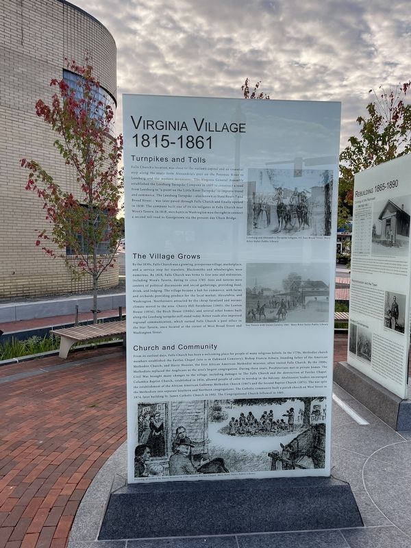 Virginia Village 1815 - 1861 side of the marker image. Click for full size.