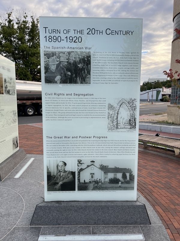 Turn of the 20th Century 1890 - 1920 side of the marker image. Click for full size.