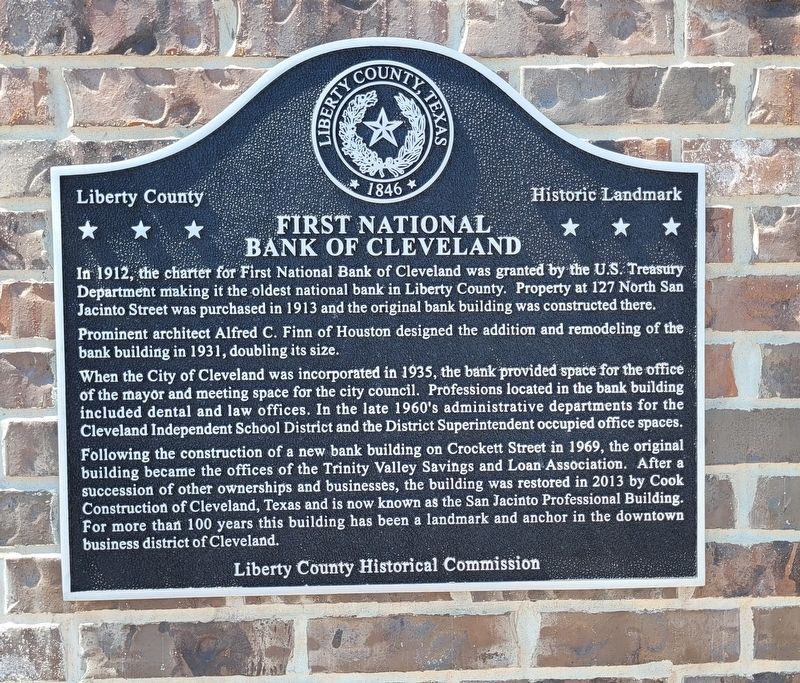 First National Bank of Cleveland Marker image. Click for full size.