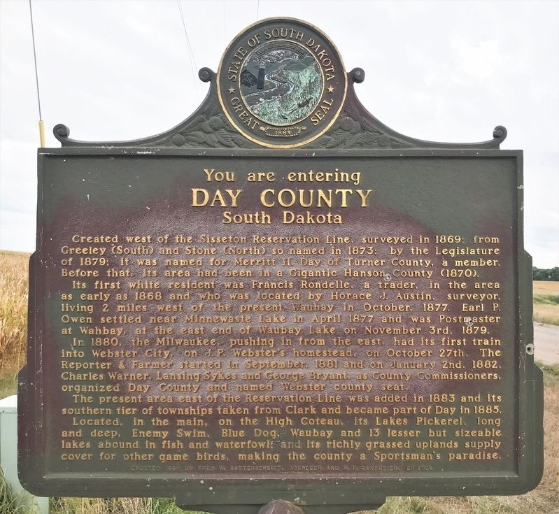 Day County Marker image. Click for full size.