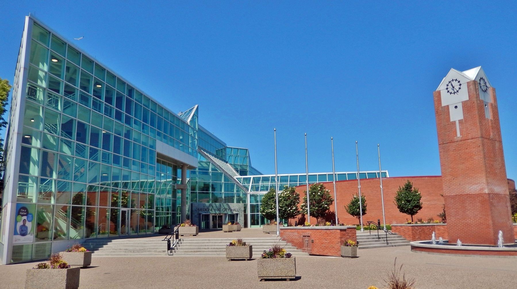 Medicine Hat City Hall (<i>southeast elevation</i>) image. Click for full size.