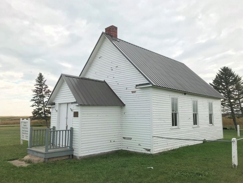 Old Finnish Apostolic Lutheran Church & Marker, from the northeast image. Click for full size.